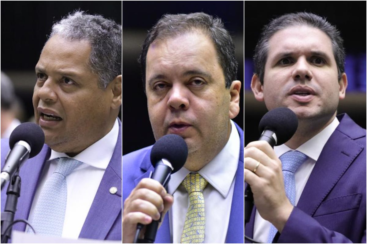 Montagem colorida de Antonio Brito, Elmar Nascimento e Hugo Motta - Metrópoles