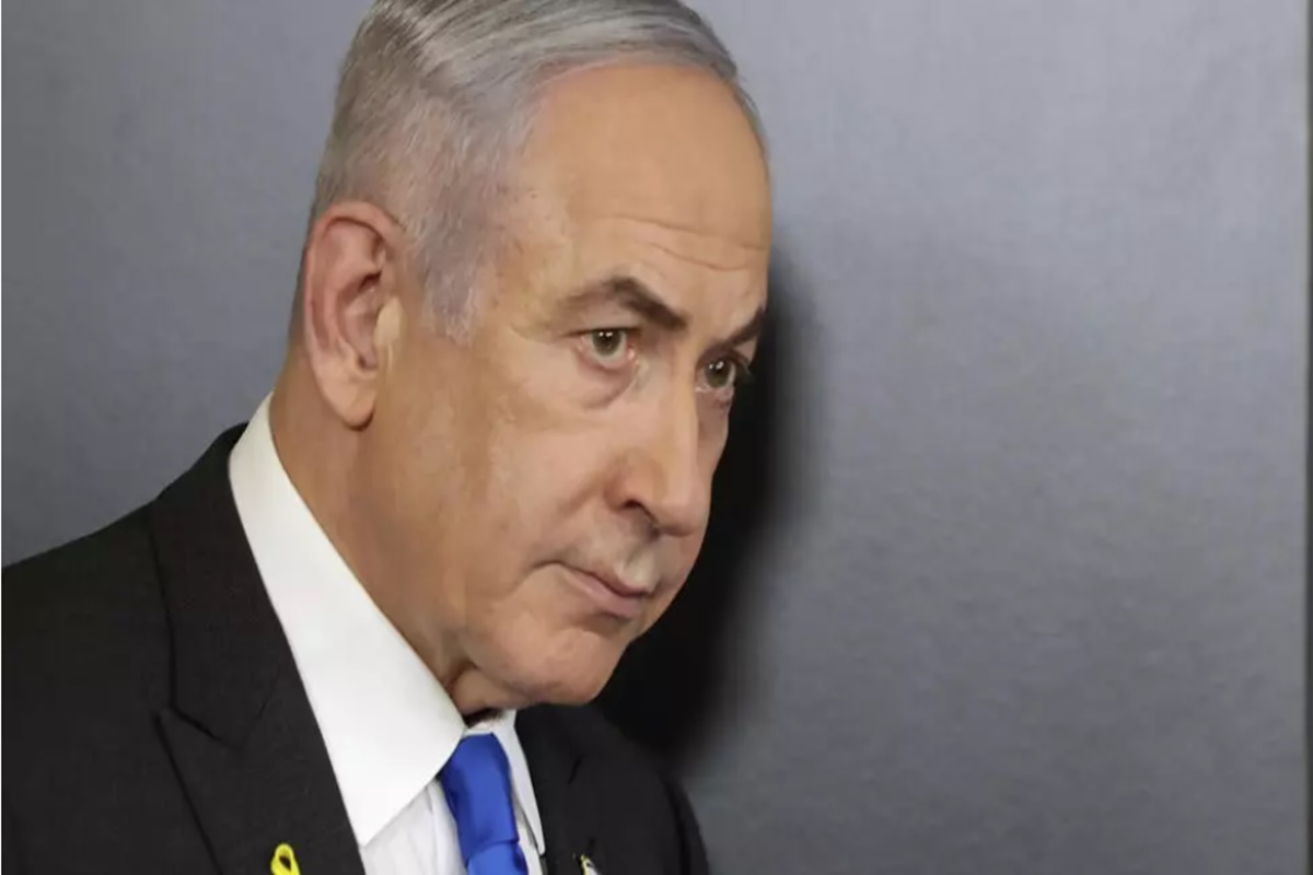 Imagem colorida, primeiro-ministro israelense, Benjamin Netanyahu