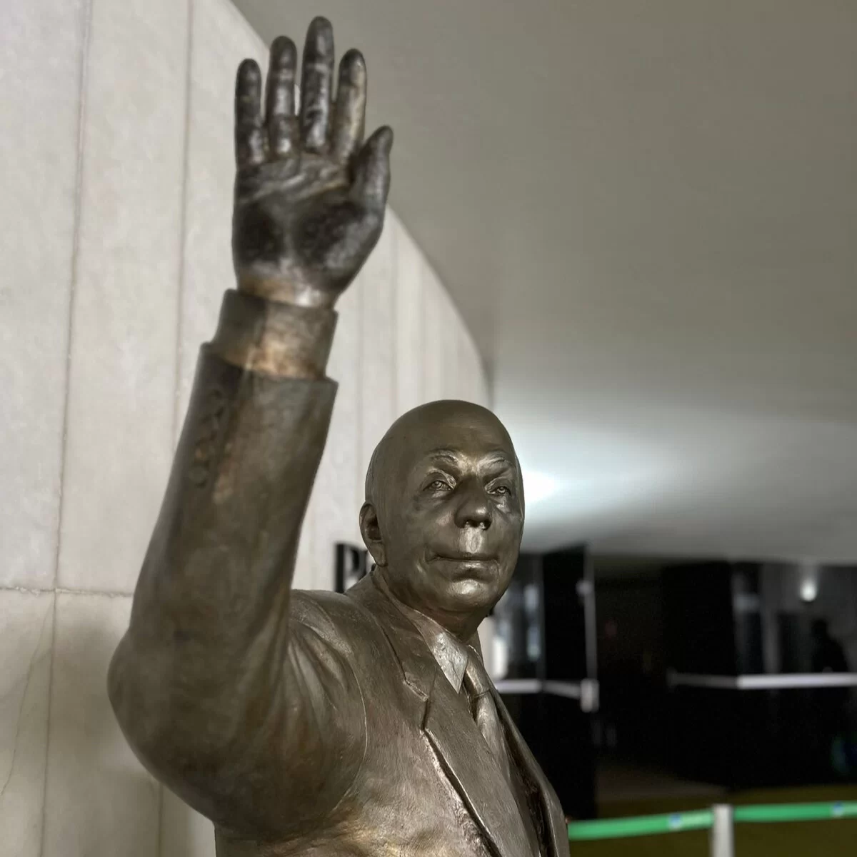 Estátua de Ulysses Guimarães, em tamanho real, no Congresso Nacional (Foto: Thiago de Souza)