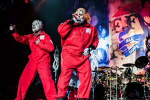 Corey Taylor e Shawn Crahan Clown, do Slipknot