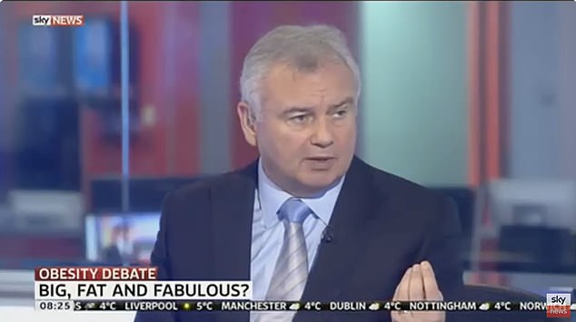 A estrela da realidade Whitney Thore bateu em Eamonn Holmes e declarou que nunca aparecerá em um show com ele novamente depois de sofrer uma entrevista terrível anterior por ele (na foto em entrevista)