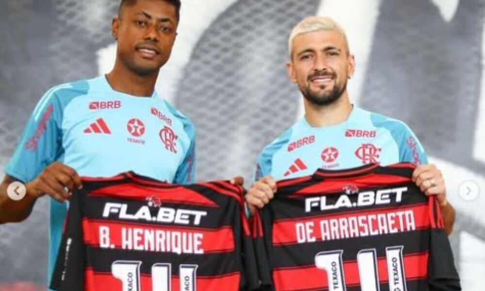 Bruno Henrique e Arrascaeta do Flamengo