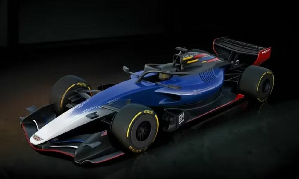 Simulação do carro da GM Cadillac na F1, para a temporada 2026