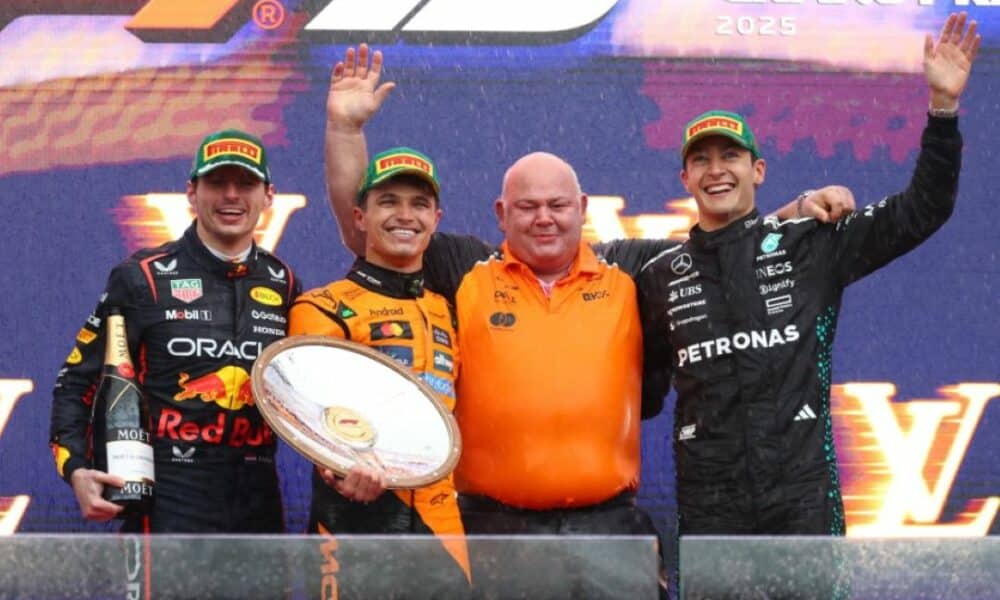 Lando Norris, Verstappen e Russell