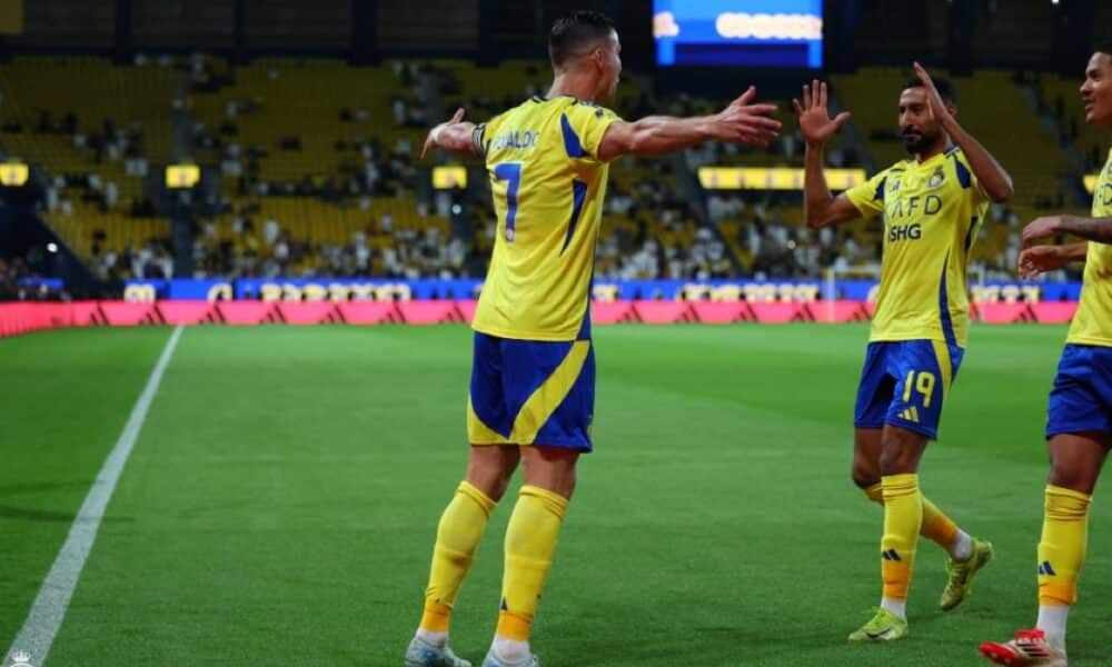 Cristiano Ronaldo, comemorando gol pelo Al-Nassr