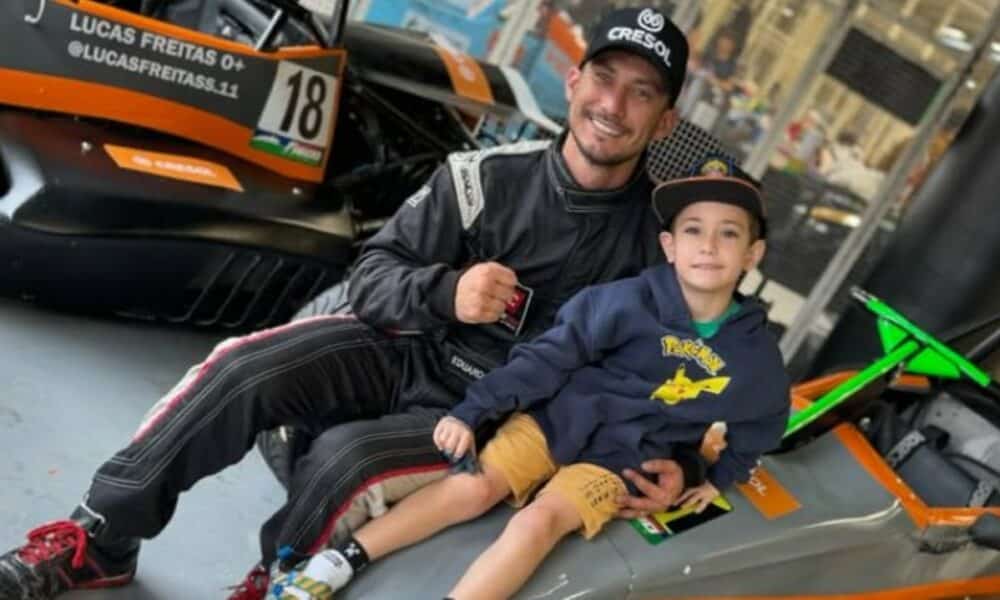 Eduardo Imamura e Filho Bento de 7 anos