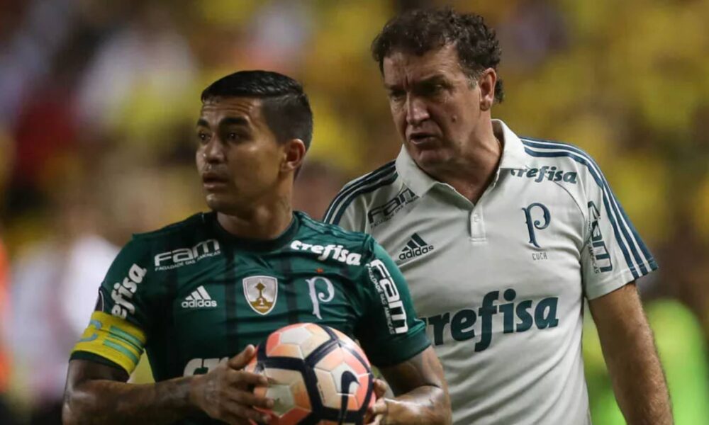 Cuca e Dudu trabalharam no Palmeiras — Foto: Cesar Greco/Ag Palmeiras